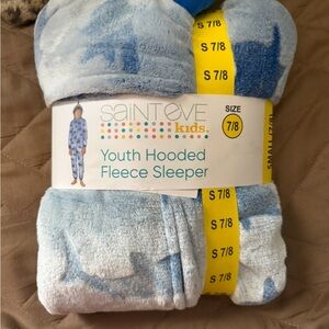 Saint Eve Kids Blue shark Hooded Fleece Sleeper